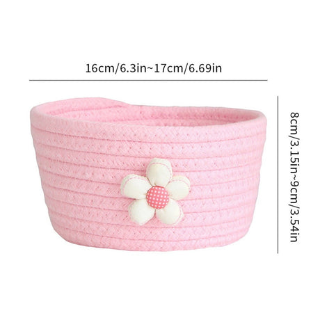 Woven cotton rope storage basket dimensions