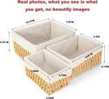 Gunn Woven Storage Basket 3pcs, Cabinet and Closet Organiser