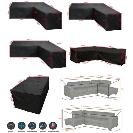 L Shape Corner Sofa Cover Oxford 210D 300 x 300 x 98cm