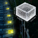 Solar Ground Paver Lights, Warm White 4 Pack
