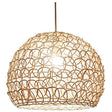 Hand woven natural bamboo pendant light