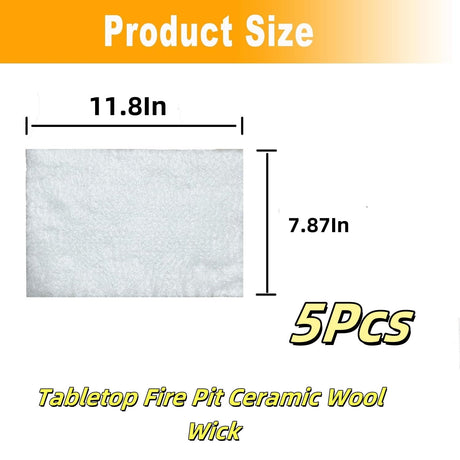 Pomonal Bioethanol Fuel Wicks, Ceramic Wool (5 Pack)