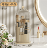 Toothbrush holder with the sliding lid open showing three internal slots of different heights