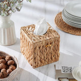 Woven rattan rectangle tissue box cover