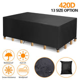 Heavy Duty Waterproof Patio Furniture Cover Silver 84 x 52 x 29 Inch