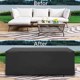 Waterproof Outdoor Patio Furniture Cover 106 x 71 x 35in Silver