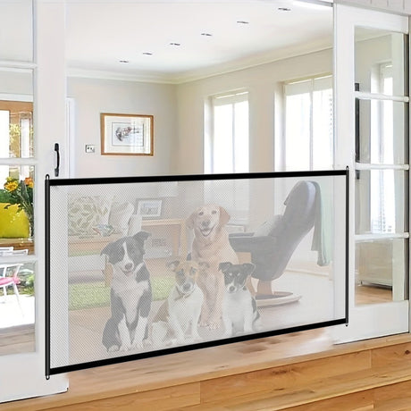 Freestanding Foldable Safety Fence, Baby and Pet Barrier Black