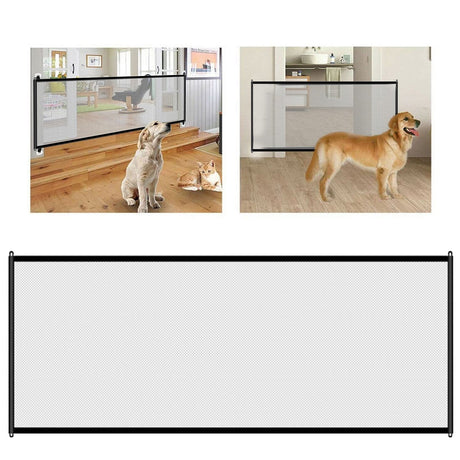 Freestanding Foldable Safety Fence, Baby and Pet Barrier Black