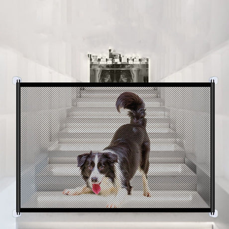 Freestanding Foldable Safety Fence, Baby and Pet Barrier Black