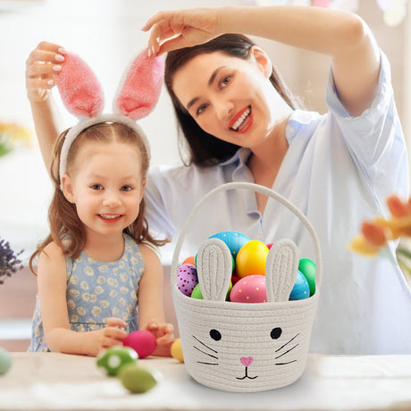 Easter bunny storage basket colour options