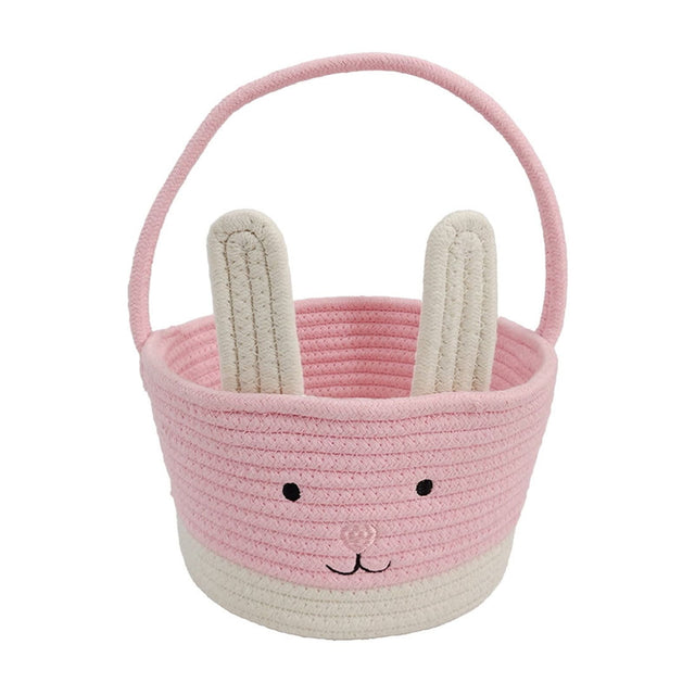 Dartmouth multicolour cotton rope bunny basket variant with carry handle