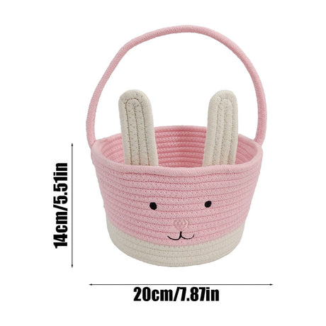 Easter bunny basket side view