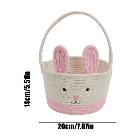 Easter bunny storage basket side view