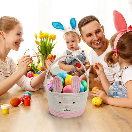 Easter bunny storage basket colour options