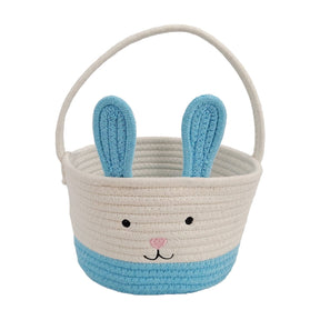 Dartmouth multicolour cotton rope bunny basket with carry handle