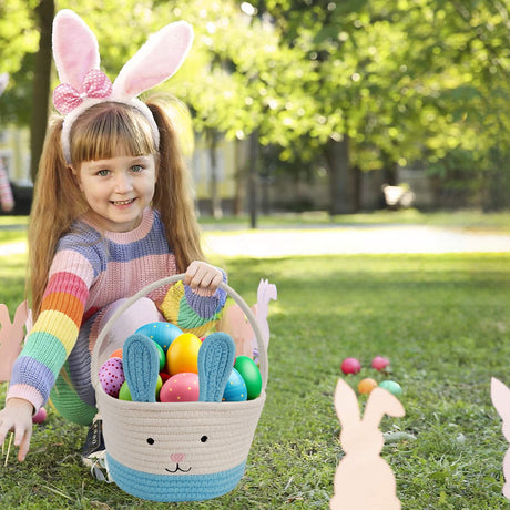 Bunny ear detail on the Easter basket