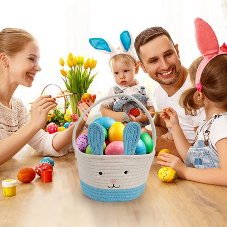 Cotton rope bunny basket for kids