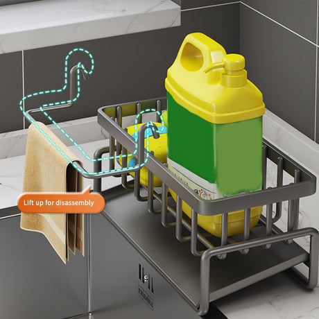 Dimension diagram for sink caddy organiser, 23 x 11.5 x 10 cm