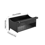Angled drainage tray of the sink organiser channelling water away