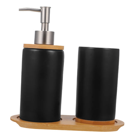 Slim natural bamboo tray shown from above with visible timber grain