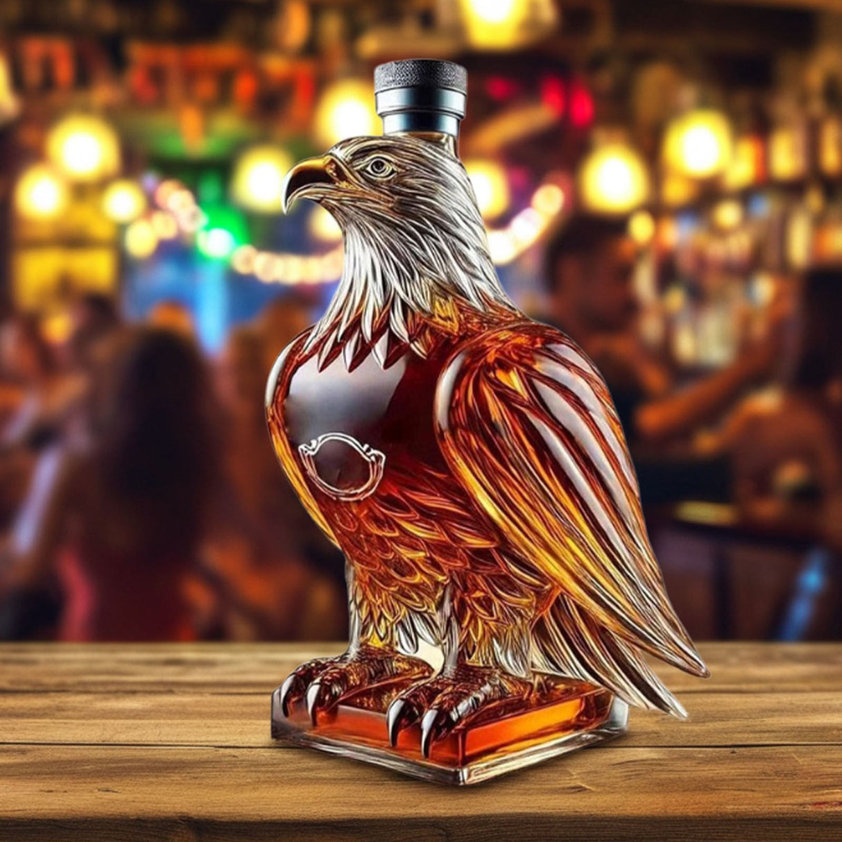 Varenna Whiskey Decanter, Wolf Head, Glass, Style C