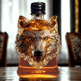 Varenna Whiskey Decanter, Wolf Head, Glass, Style D