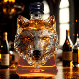 Varenna Whiskey Decanter, Wolf Head, Glass, Style D