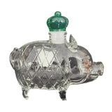 3D wolf head whisky decanter in glass - view 3