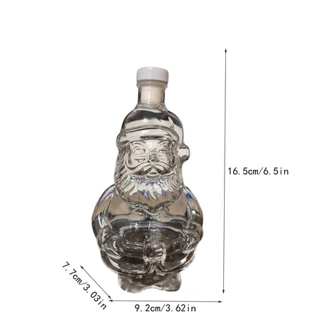 3D wolf head whisky decanter in glass - view 3