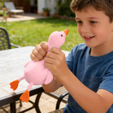 Portable glitter duck squeeze fidget toy
