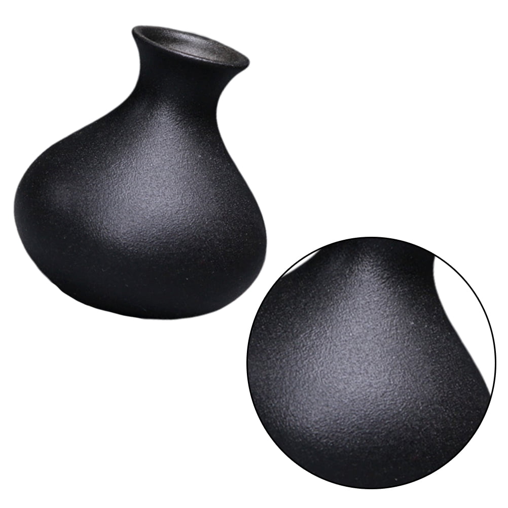 Spello Ceramic Table Vase, Black