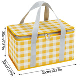 Bourdeilles Insulated Picnic Basket, Large Capacity, Yellow