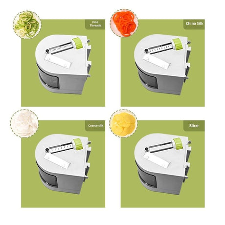 Zucchini being spiralised into noodles with the vertical spiraliser
