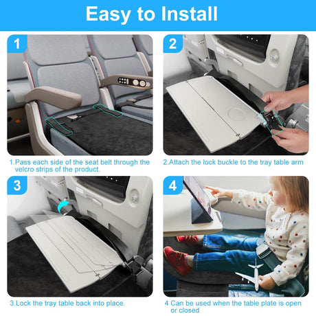 Toddler airplane travel bed and footrest extender - view 5