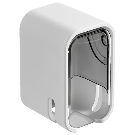 Single toothbrush holder with the cover closed over the bristles