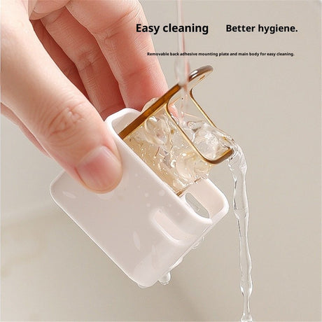 Toothbrush holder open with a toothbrush in the single slot