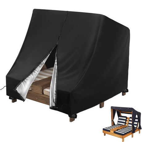 Waterproof Double Chaise Lounge Furniture Cover 34 x 37 x 34 Inch