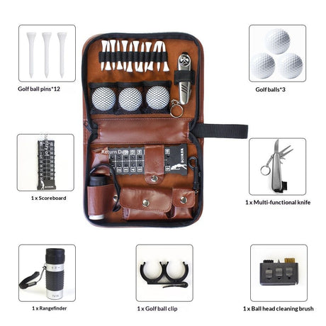 Golf Accessories Gift Set with Rangefinder and Leather Case, view 4