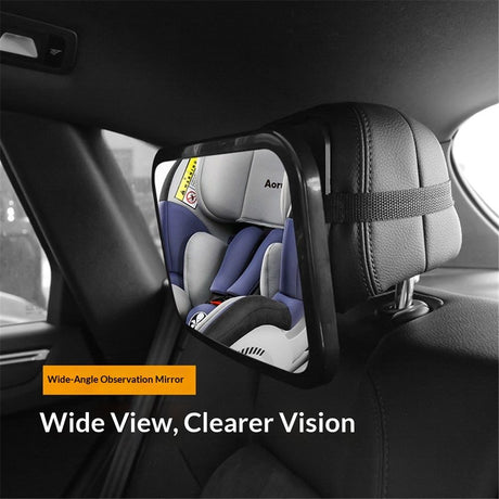 Baby Car Mirror, Rear Facing Convex for Fixed Headrests