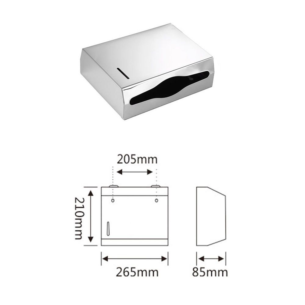 Screw fixings and installation hardware supplied with the dispenser
