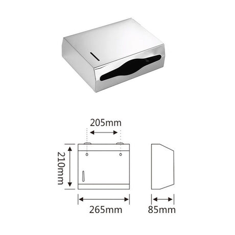 Screw fixings and installation hardware supplied with the dispenser