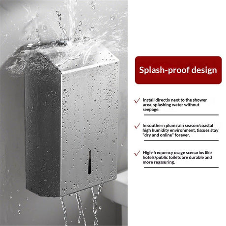 Paper level indicator window on the stainless steel towel dispenser