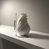 Norcia 3D Printed Vase, White