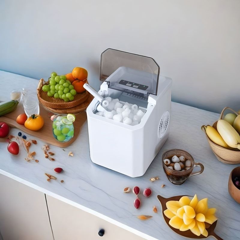 Ice maker control panel with ICE FULL and ADD WATER indicators