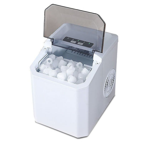 Nine bullet shaped ice cubes made in about six minutes