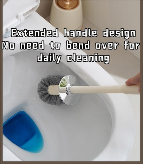 Widened non slip base of the gold toilet brush holder