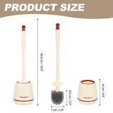 Gold toilet brush set shown in a modern bathroom next to the pan