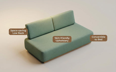 Seaforth 2 Seater Outdoor Sofa, Timber and Fabric