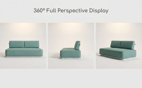 Seaforth 2 Seater Outdoor Sofa, Timber and Fabric
