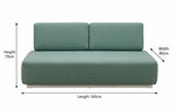 Kalbarri Outdoor 2 Seater Sofa, Teal, Teak Frame